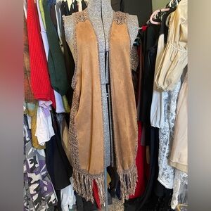 Small faux suede vest